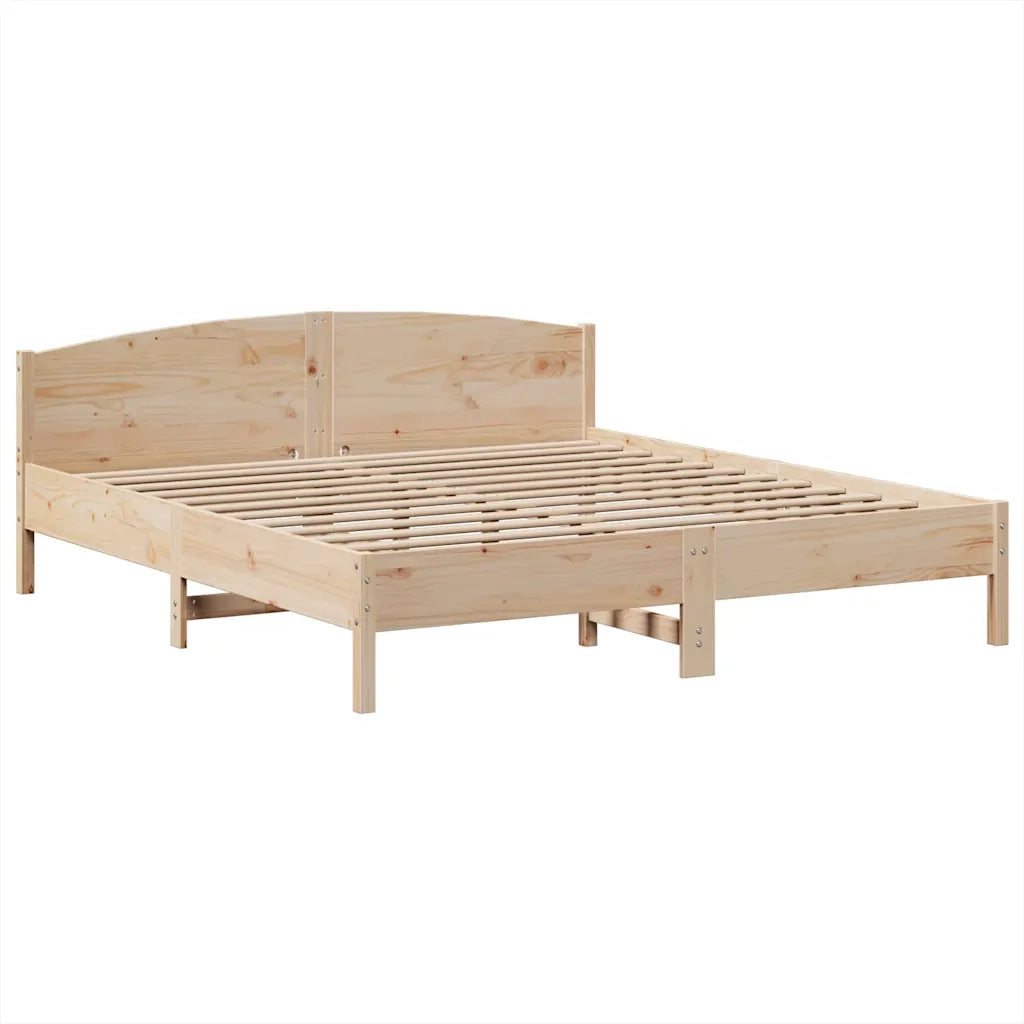 Letto Libreria senza Materasso 180x200 cm in Legno di Pino 3323134