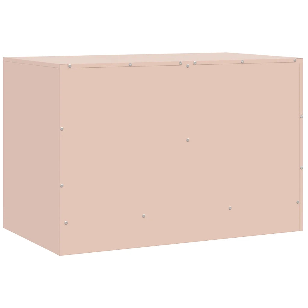 Mobili TV 2 pz Rosso 67x39x44 cm in Acciaio 841634