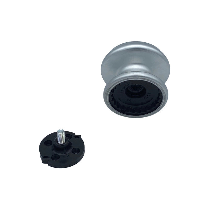 Pomolo fisso per porta SAGUATTI 176/80AB in alluminio argento lucido