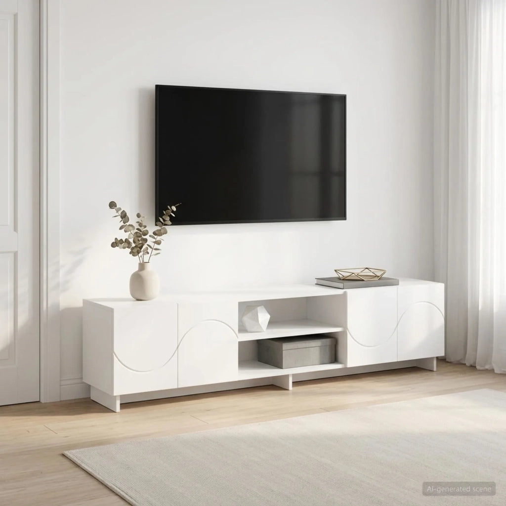 Supporto TV 179.5 x 34.5 x 40 cm Bianco Legno ingegnerizzato 8011495