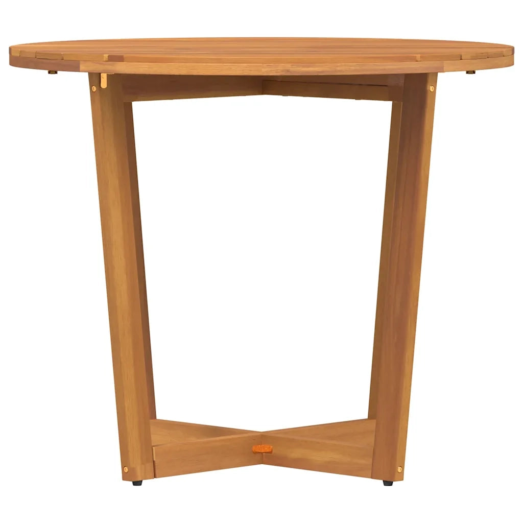 Tavolo da pranzo rotondo da giardino Ø90x75 cm in Legno Massello di Acacia 4108134
