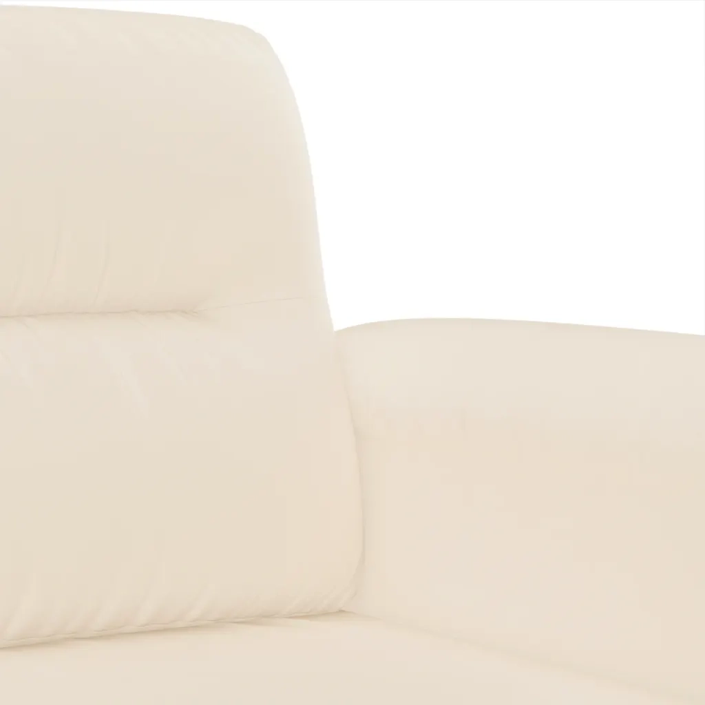 Set Divani 2 pz con Cuscini Beige in Tessuto Microfibra 3202343