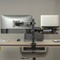 Toboli Supporto monitor e pc portatile VESA 75x75/100x100, con 2 bracci articolati