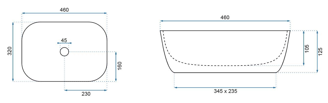 Lavabo Da Appoggio Rea Belinda Marble Mat