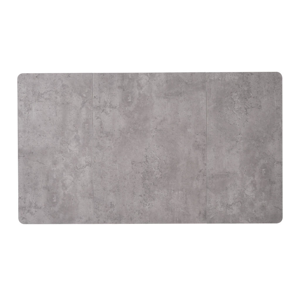 Set tavolo da pranzo 140x80 cm con 4 sedie in velluto grigio