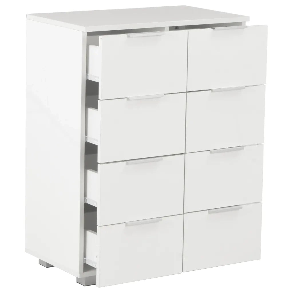 Credenza-Buffet-Armadio da cucina Bianco Lucido 60x35x80 cm in Legno Multistrato