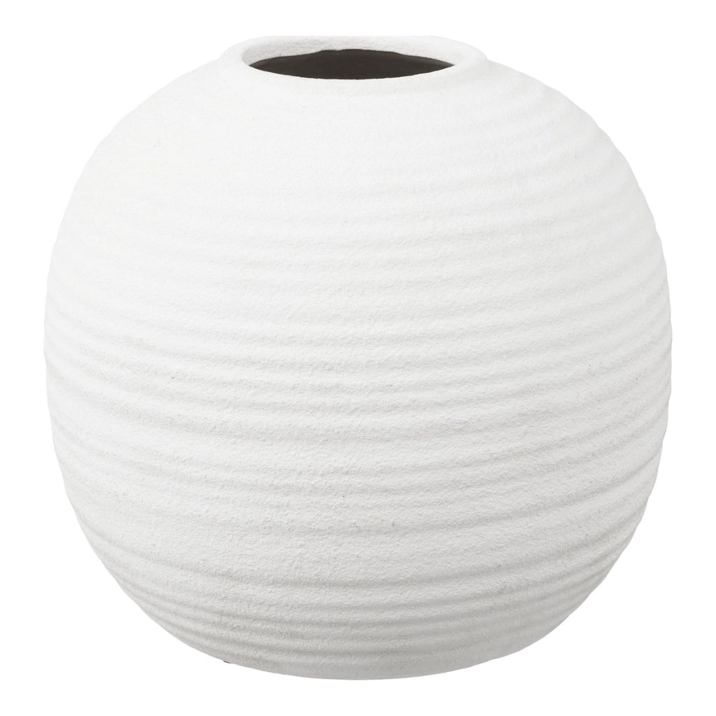 Vaso Decorativo HN11, Bianco, Ceramica, 30x30x28,5 cm