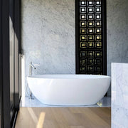 4SIDES - Pannello in PVC traforato - Parasole Misura: 47x94 cm, Colore: nero