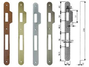 CONTROPIASTRA CON ALETTA PER SERRATURA PATENT A BUSSOLA BORDO TONDO- - acciaio ottonato (B.00590.11.03) - 5 pezzi AGB