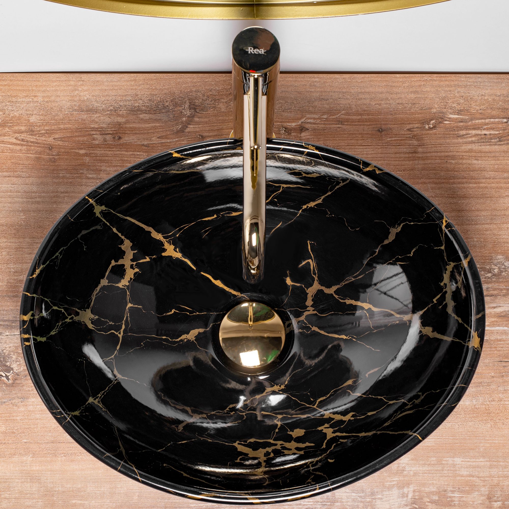 Lavabo Da Appoggio Rea Sofia Black Marble