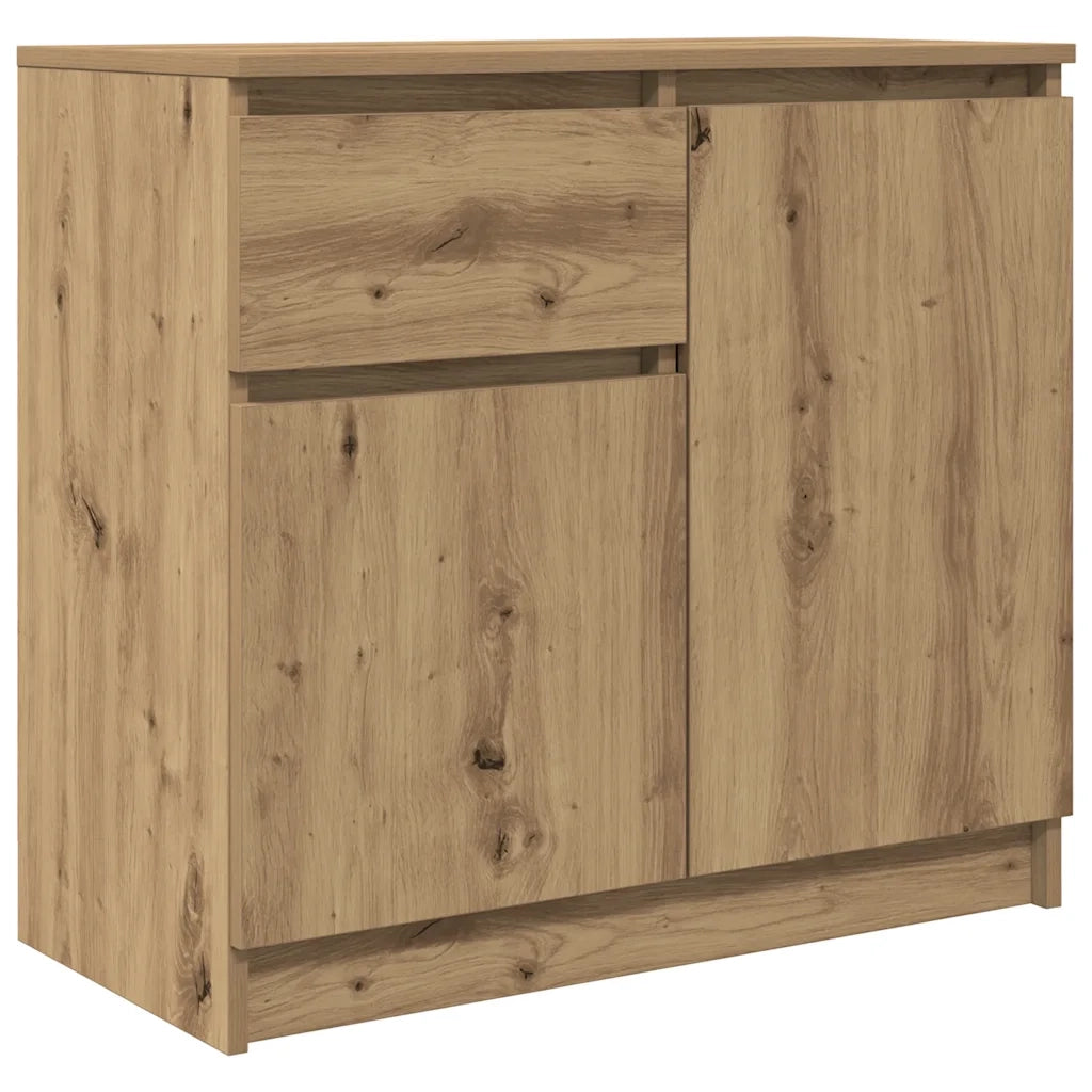 Credenza con Cassetto Rovere Artigianale 71x35x65 cm Truciolato 861606