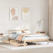 Giroletto con Cassetti 120x190 cm in Legno Massello di Pino 3301998