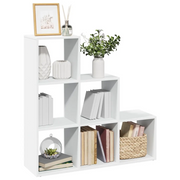 Libreria divisoria a 3 ripiani-Scaffale per Libri-Mobile di Stoccaggio bianca 99x29x99 cm in legno ingegnerizzato