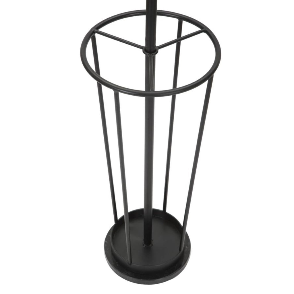 Appendiabiti e portaombrelli Glam Black in ferro nero e gold – H 176 cm