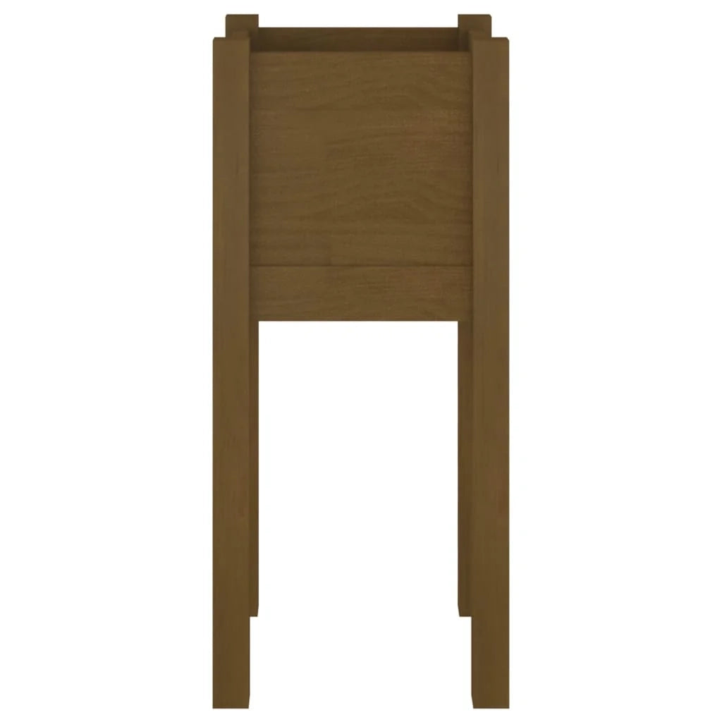 Fioriera aiuola rialzata fioriera aiuola giardino terrazze esterne set da 2 31 x 31 x 70 cm pino massiccio marrone 02_0038895