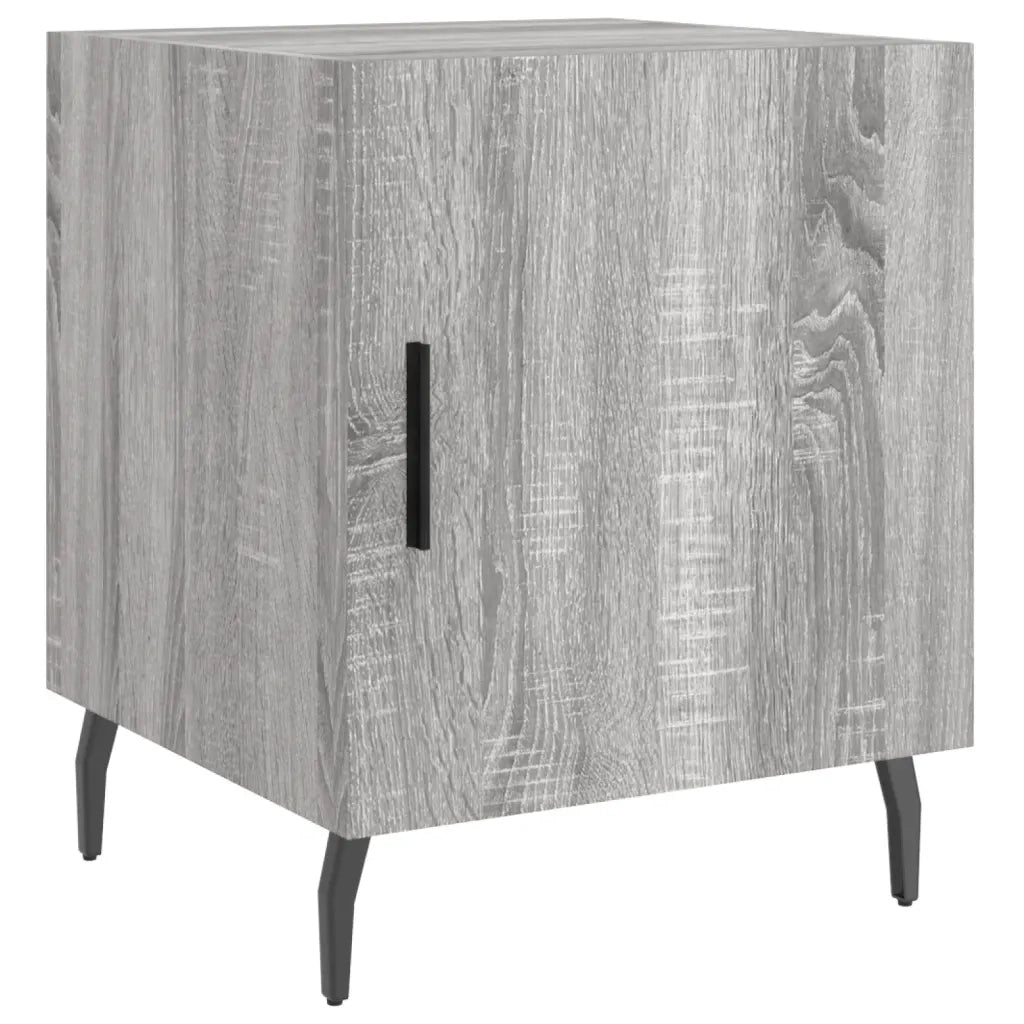 Set di 2 Comodini | Armadio da Notte | Mobiletto da notte Grigio Sonoma 40x40x50 cm in Legno Multistrato