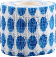 Verband autoadesivo 5 cm impermeabile respiroso morbido tessuto a rete - animali domestici gatti cani cavalli ferite - avvolgimento elastico - blu.