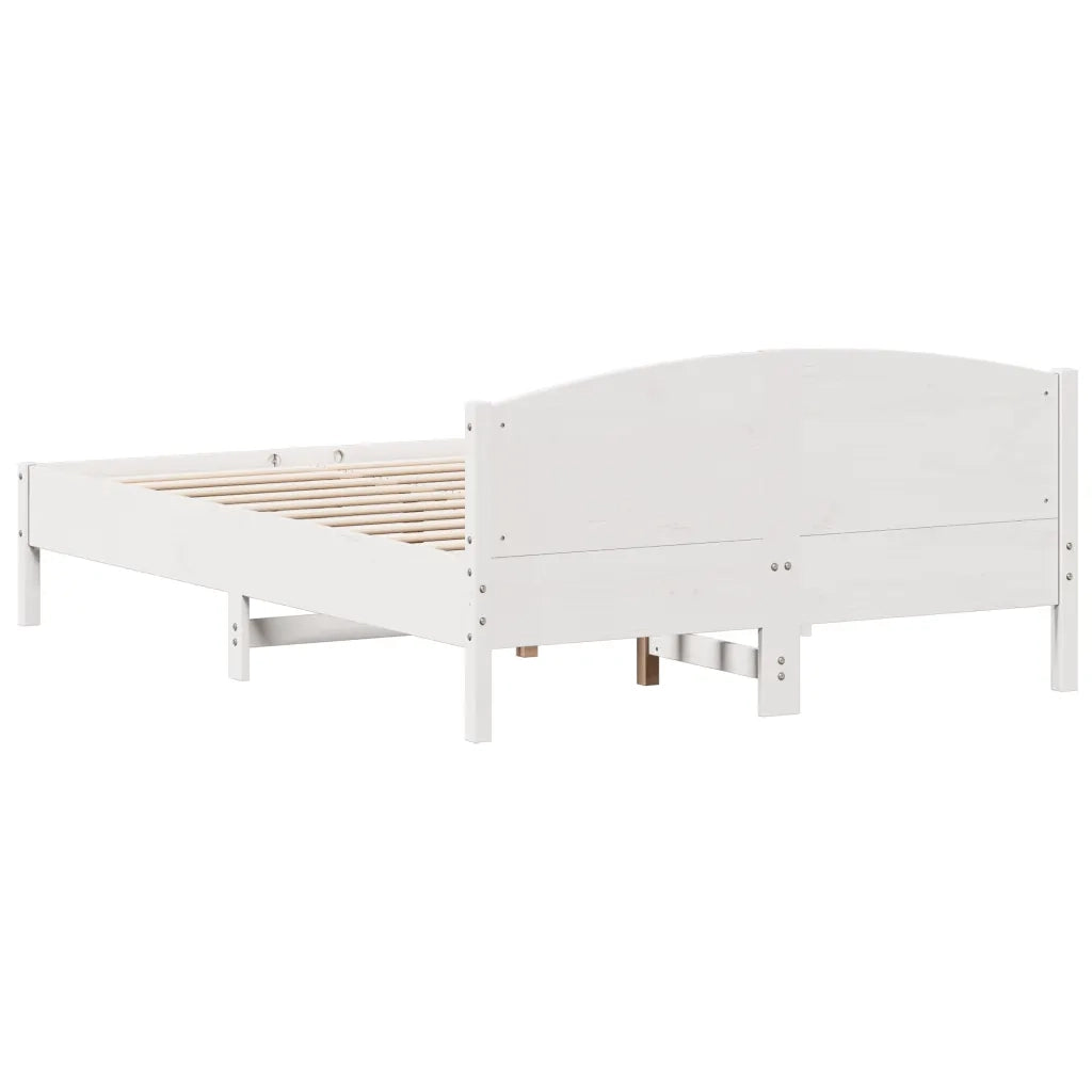 Giroletto senza Materasso Bianco 150x200 cm Legno Massello Pino 3216198