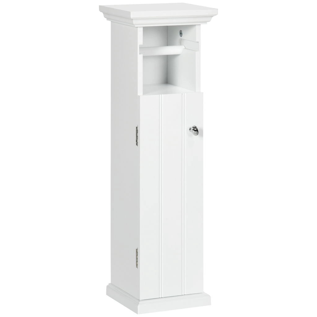 MOBILE BAGNO CON PORTA CARTA IGIENICA E ARMADIETTO 21.5X17.8X66.5CM BIANCO