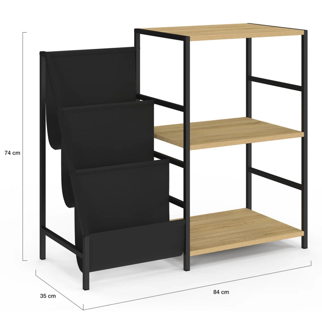 IDMarket - Mobili d'occasione, contenitori con ripiani, porta vinili e giradischi NEVIL design industriale
