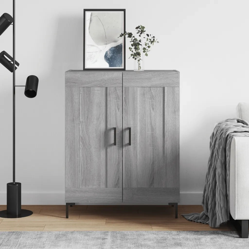 Credenza Grigio Sonoma 69,5x34x90 cm in Legno Multistrato 830202