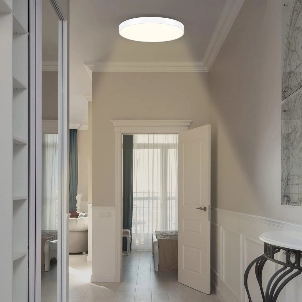 ZMH Lampada da soffitto plafoniera LED 12W bianco caldo IP44 21cm moderna per cucina