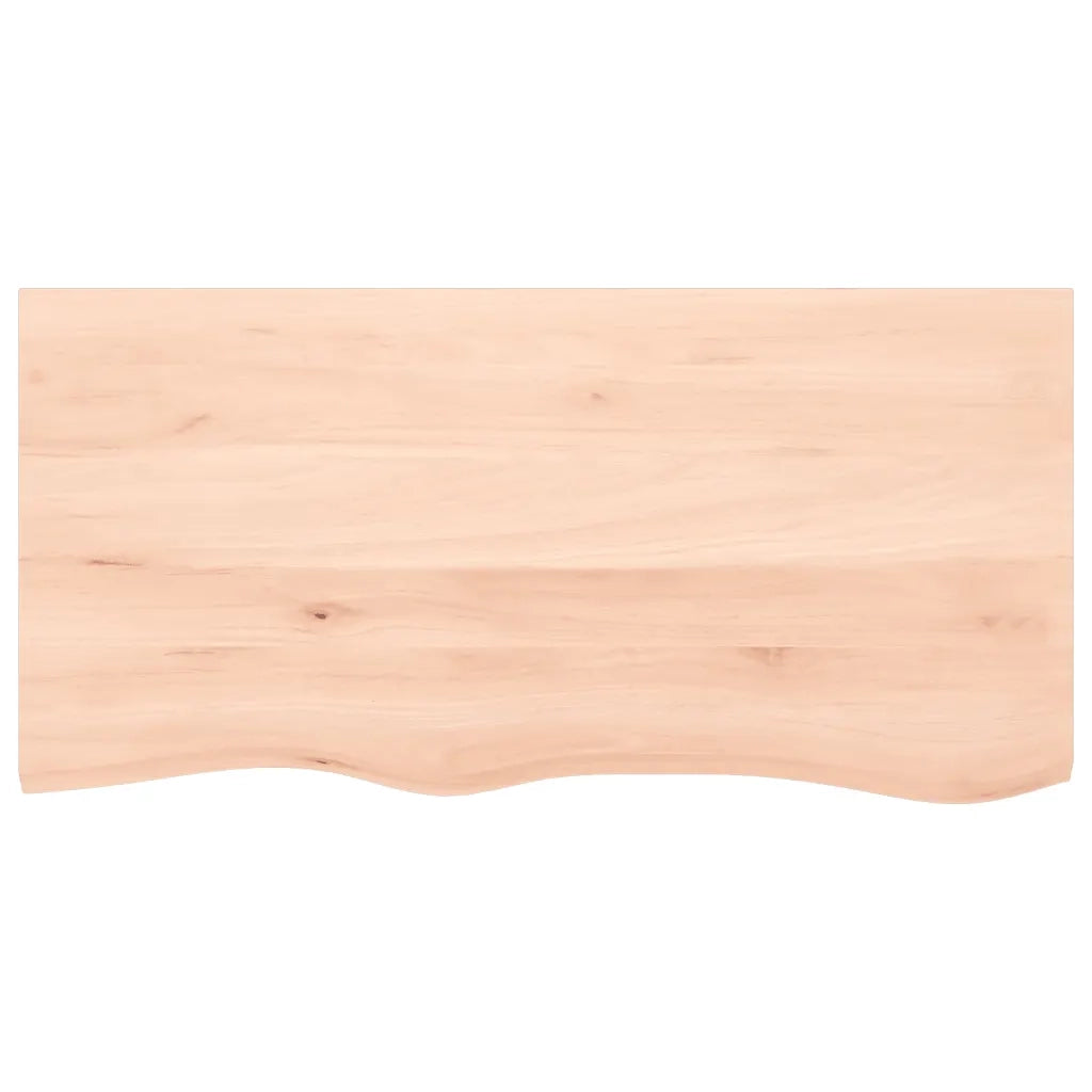 Piano Bagno 100x50x2 cm in Legno Massello Non Trattato CFW5912190