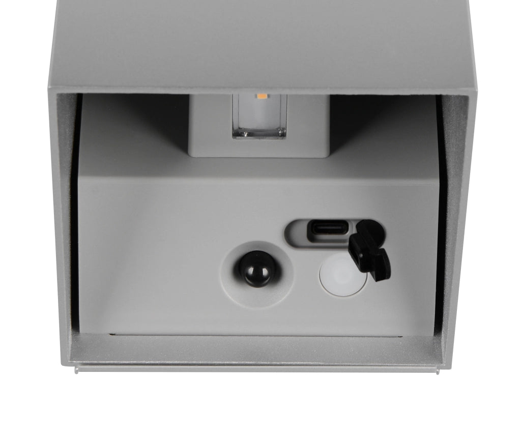 Applique esterna LED 1W IP44 con sensore grigia GENIE RL