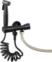 Bidet a Mano con Sprezzo a Gomito - Supporto Flessibile per Bidet a Mano - Sprezzo per Bidet a Mano Nero