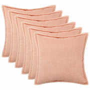 Federa 6 pcs HOUTEN Rosa 55 x 55 cm Bouclé 920444