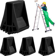 Piedini antiscivolo per scala 4 pezzi - Accessorio scala telescopica - 16 x 63 x 55 mm - Nero