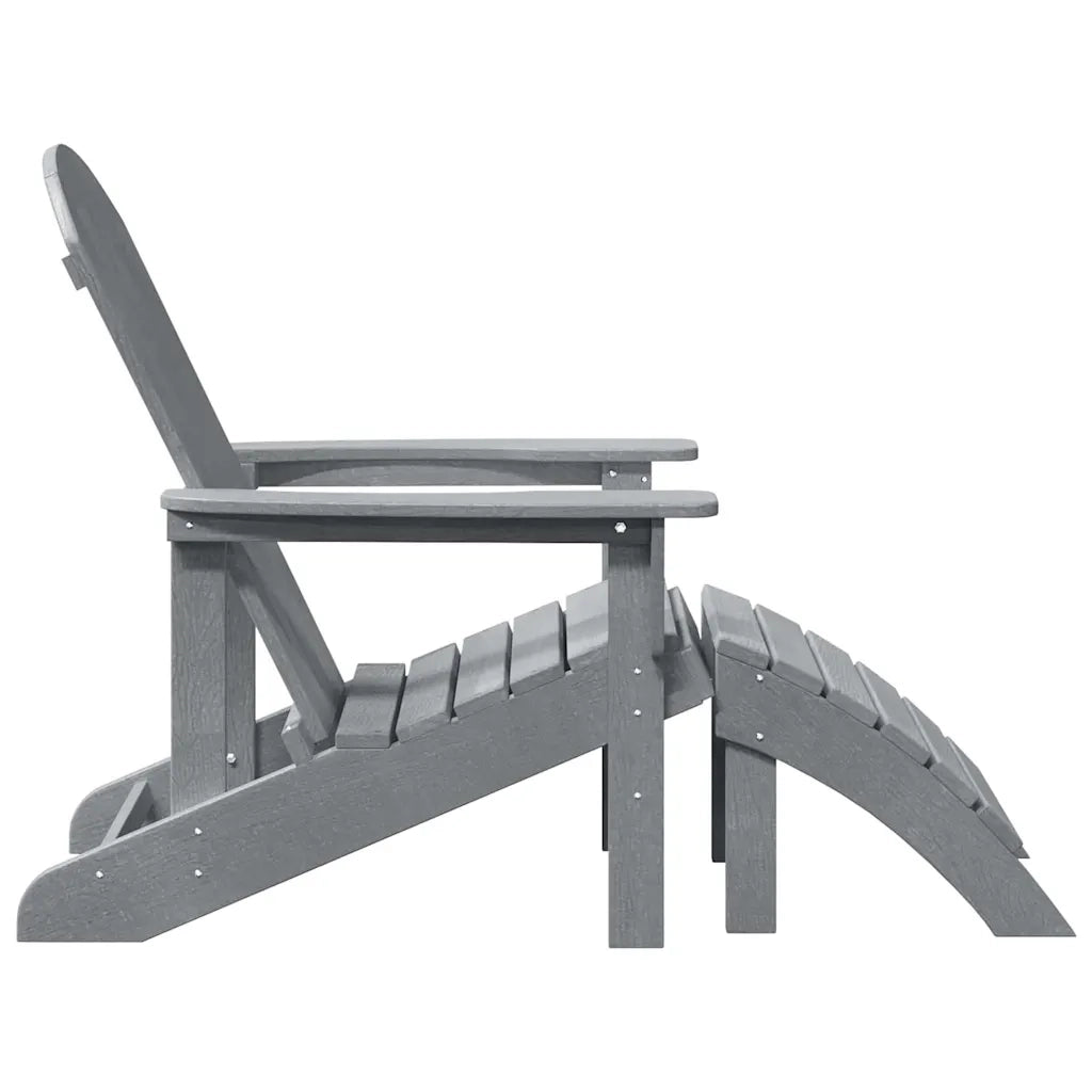 Sedia da Giardino | Sedia Adirondack Grigio chiaro 82 x 74 x 92 cm HDPE