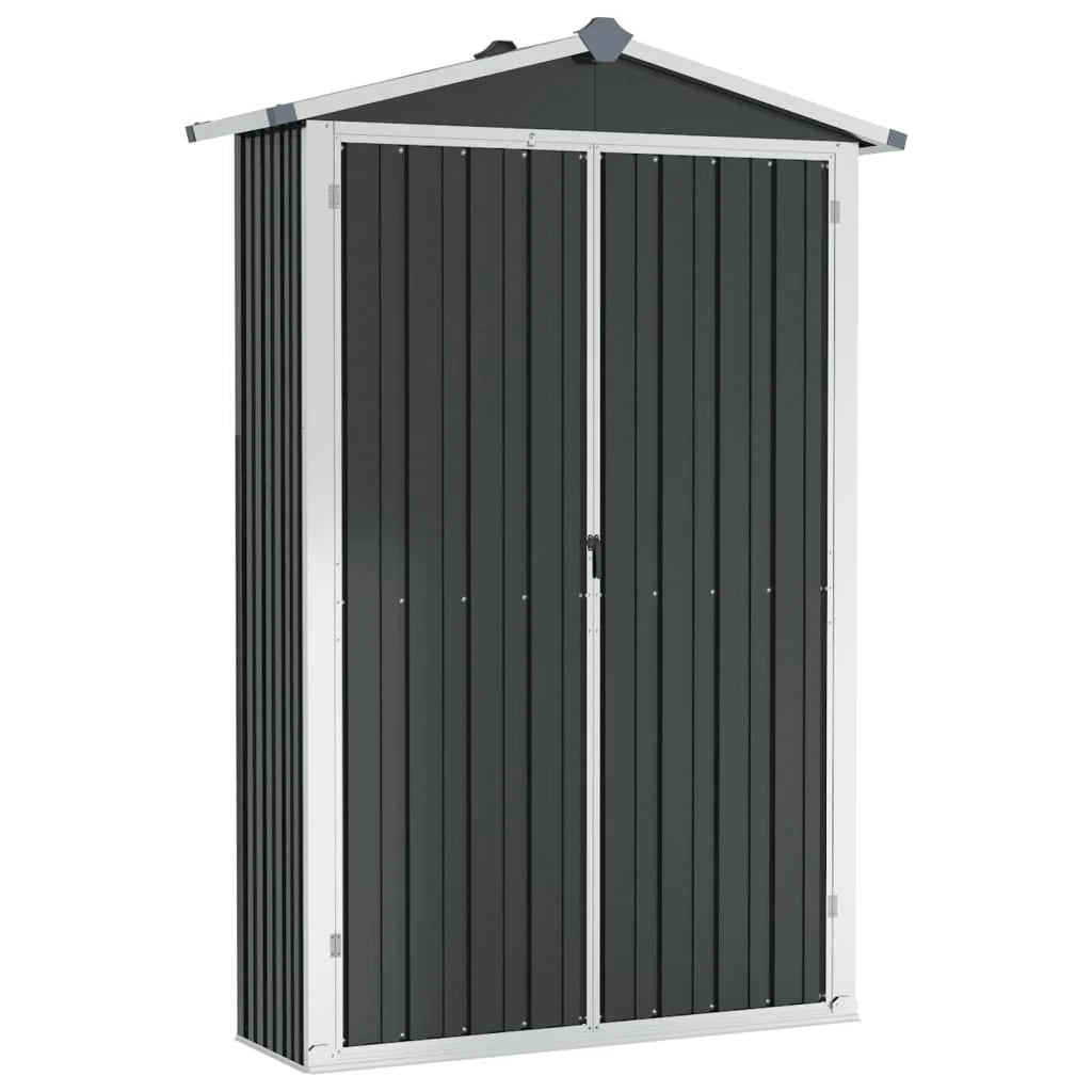 Casetta da giardino cabina ripostiglio casetta da esterno robusta casetta per attrezzi 116 x 45 x 175 cm acciaio zincato antracite 02_0022179