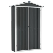 Casetta da giardino cabina ripostiglio casetta da esterno robusta casetta per attrezzi 116 x 45 x 175 cm acciaio zincato antracite 02_0022179