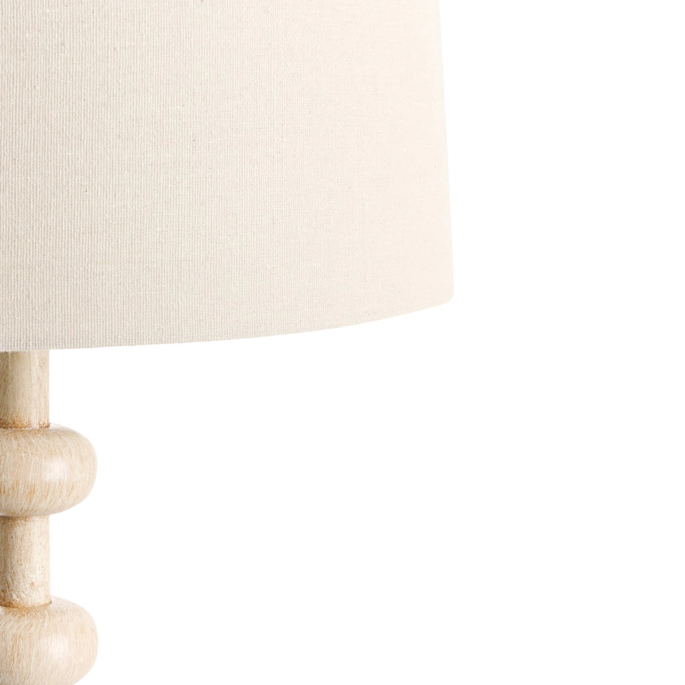 Lampada da terra Supporto in metallo marrone chiaro Paralume in tessuto Design con perline Stile classico