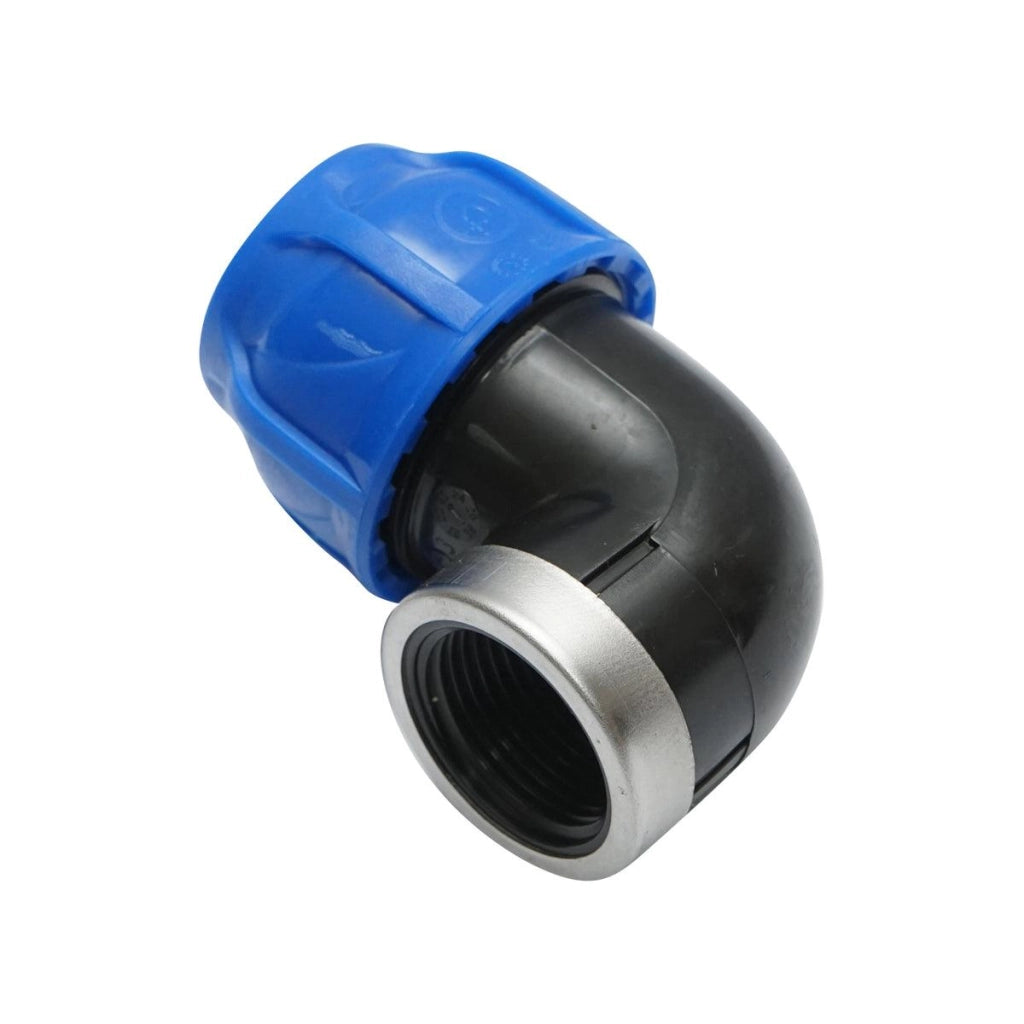 Gomito Compressione PN16-32mmx 1" per sistemi di irrigazione RACCORDO/GIUNTO FEMMINA PN16-32mmx 1" Raccordo Compressione Manicotto Raccordo Compressione tubo irrigazione