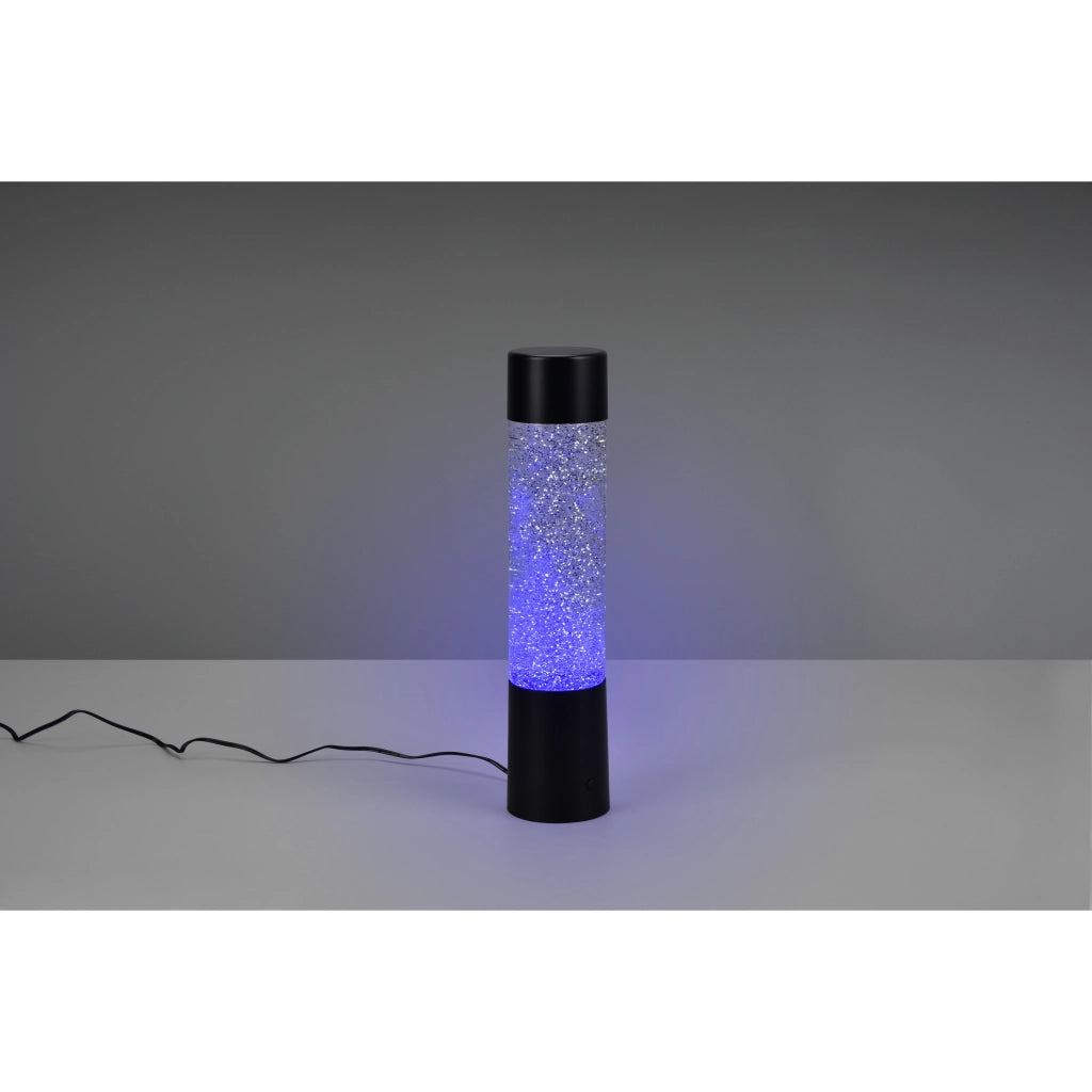 LAMPADA LED DA TAVOLO GLITTER RGB 9W H34CM NERA.