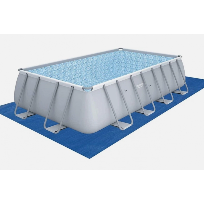 Piscina fuori terra rettangolare Bestway Power Steel 488x244x122 cm con filtro a cartuccia, scaletta, copertura e ChemConnect