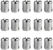 Set di 15 connettori a vite, inserti in acciaio inossidabile M8 M6, inserti a vite autoalimentanti per mobili, auto e meccanica, 10 mm di lunghezza