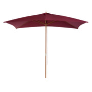 EasyComfort Ombrellone 2x3 m da Giardino Impermeabile a 8 Stecche, in Legno e Bambù, Bordeaux