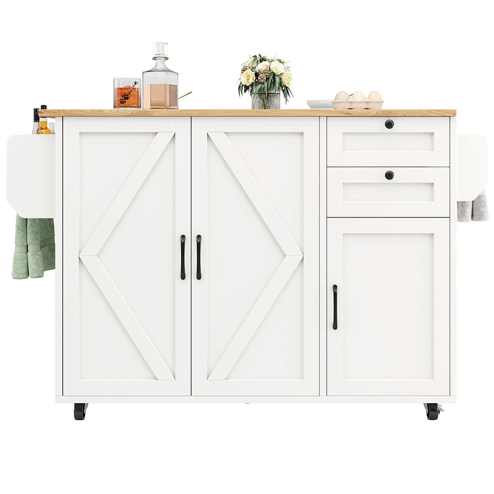 Isola cucina - Xylo - scaffali snack venatura legno bianco
