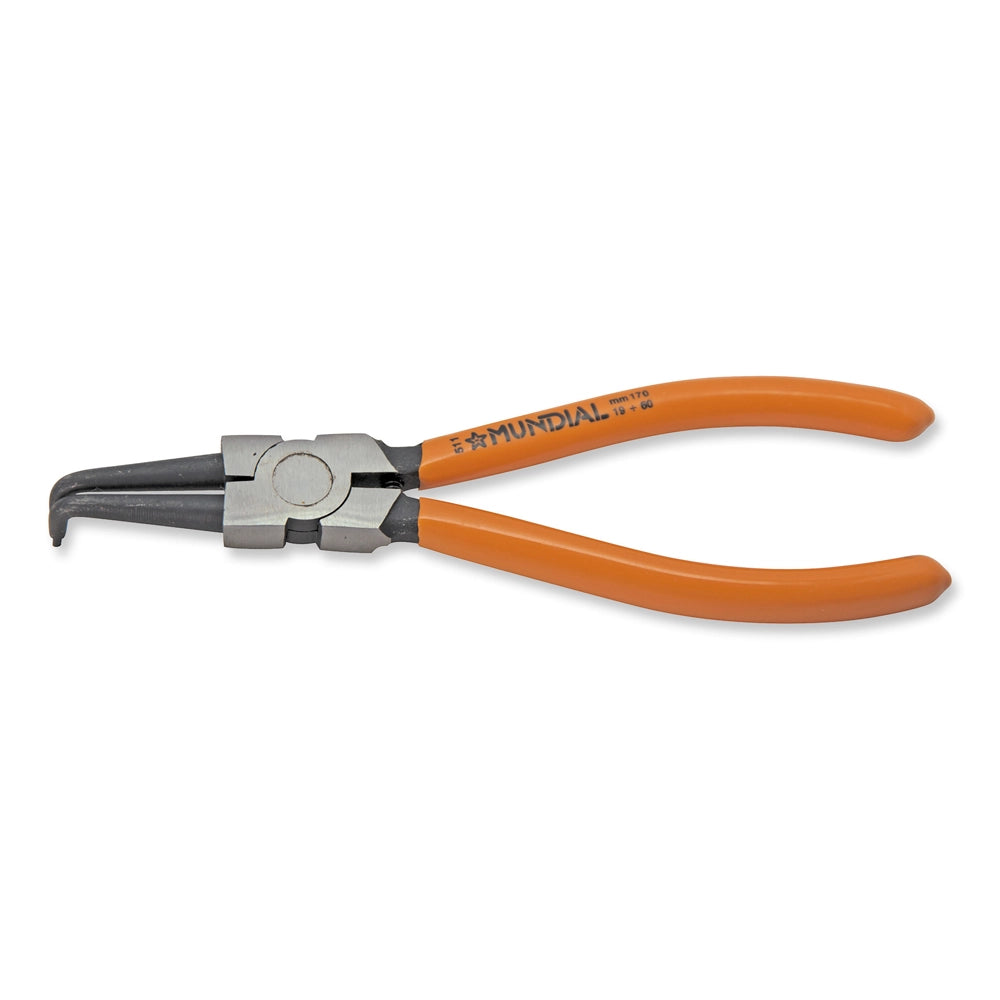 PINZA SEEGER ANELLI ELASTICI INTERNI BECCHI CURVI 210 mm MUNDIAL 0511.021