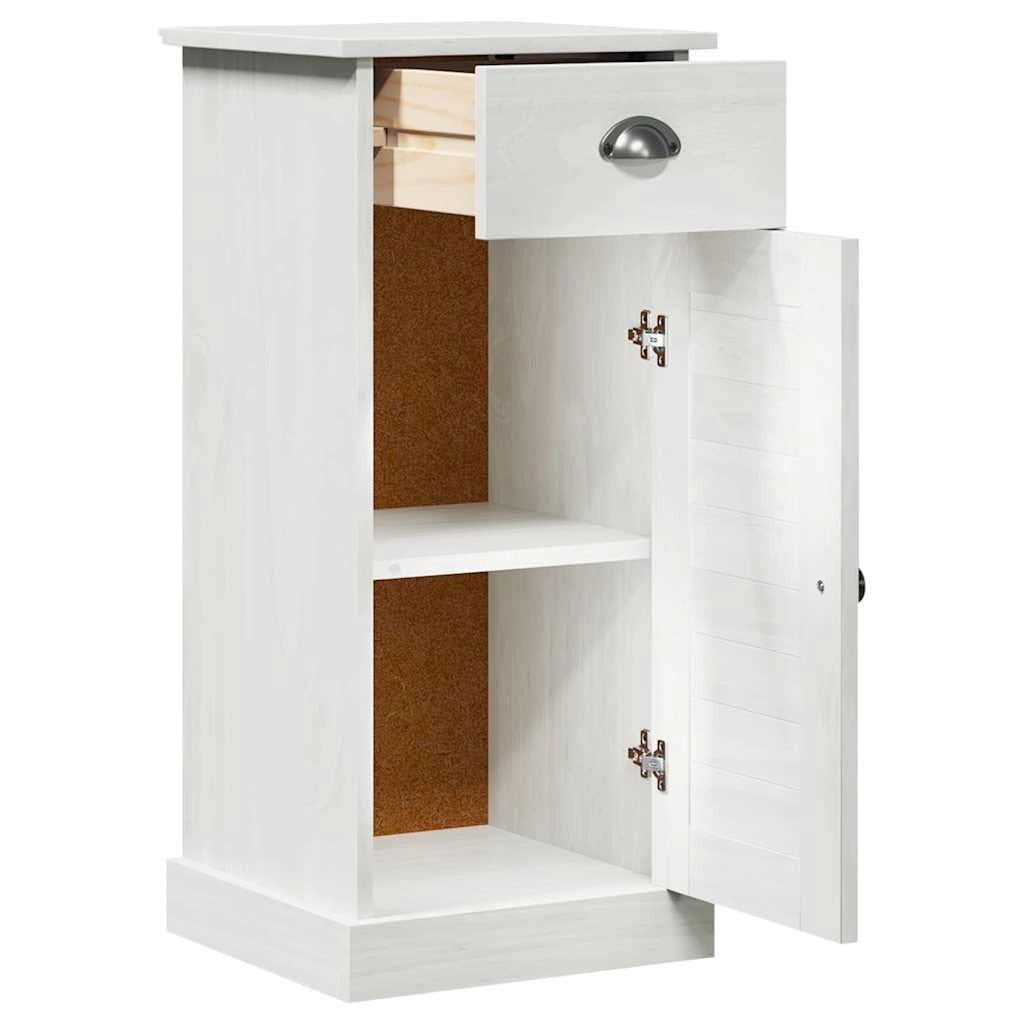 Mobiletto moderno per il bagno 37,5 x 34 x 80 cm con elegante cassetto in legno di pino marrone 02_0057908