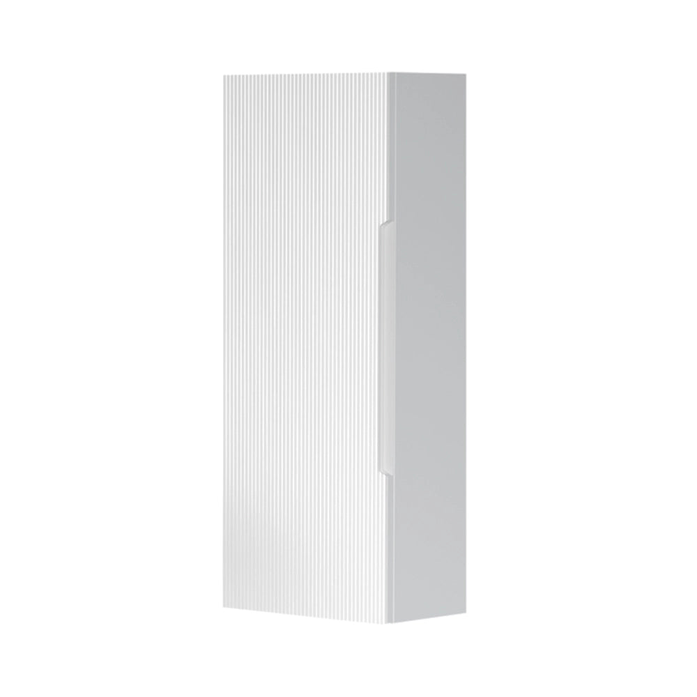 Pensile bagno sospeso H 75 cm bianco opaco cannettato reversibile Rigo