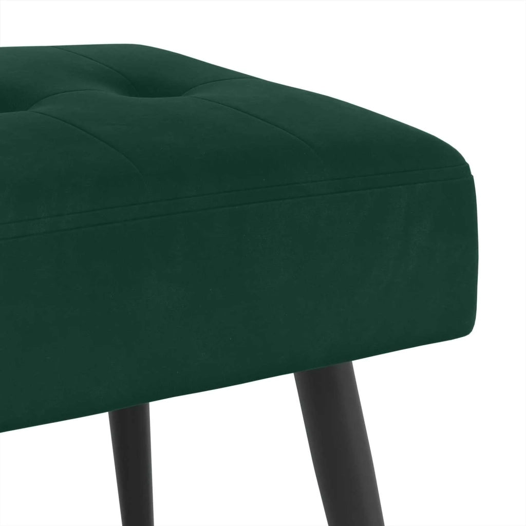 Panchina con bottoni imbottiti Verde Scuro 80 x 40 x 46 cm 42038517