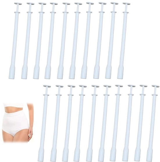 Applicatori vaginali 20 pezzi - Dispositivo applicatore igienico - Progettazione compatta - Spesso facile da usare - Adatto per uova/cremi - Materiali di alta qualità - Applicatori medici