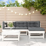 Set Salotto da Giardino 5 pz in Legno Massello di Pino Biancocod mxl 69960