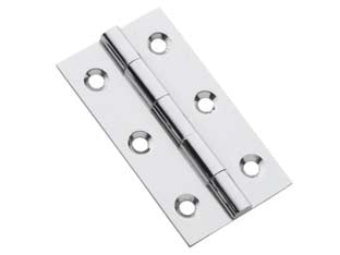 CERNIERE STRETTE IN ACCIAIO INOX PERNO FISSO- - mm.50x30x1,0 - 24 pezzi