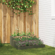 Fioriera da Giardino a Tre Piani 90x90x35 cm Verde Oliva Acciaio