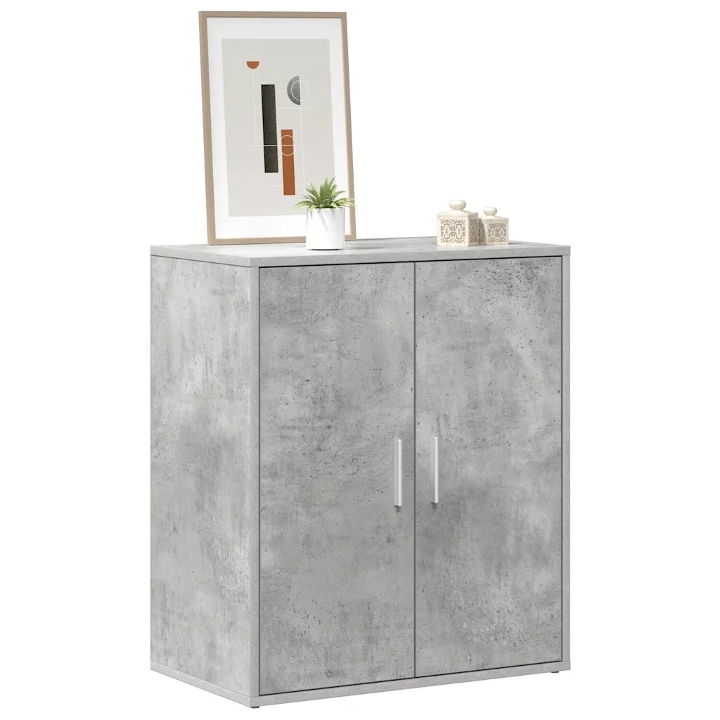Scarpiera Grigio Cemento 60x35x70 cm in Truciolato 808922